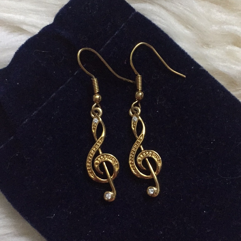 Treble Clef Music Earrings